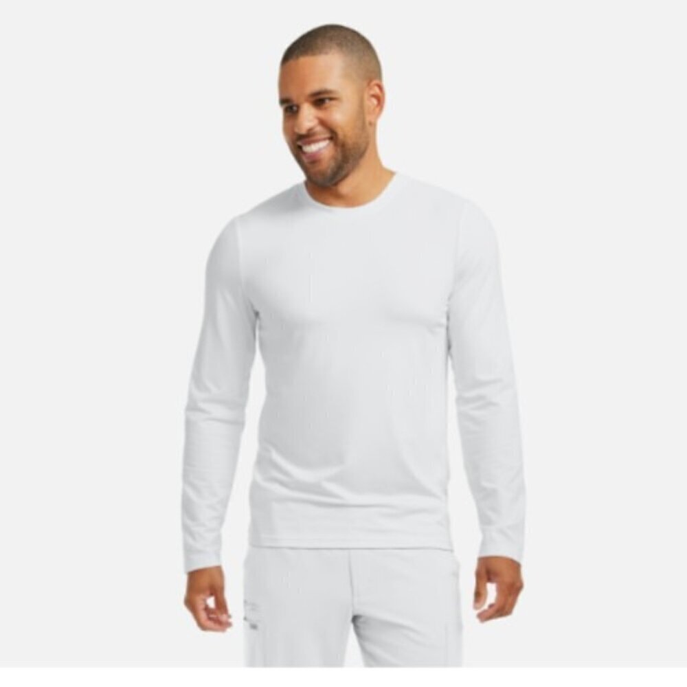 NWOT Lands' End Men's XL White Long Sleeve Performance Shirt Polyester Blend